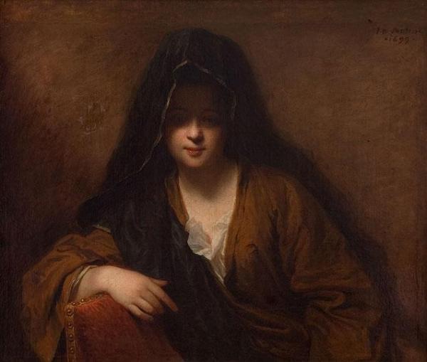 Young Woman Wearing A Shawl by Jean-baptiste Santerre Oil Painting Reproductions