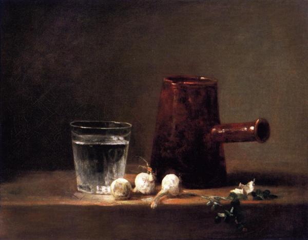 Glass Of Water And Coffee Pot by Jean-baptiste-simeon Chardin