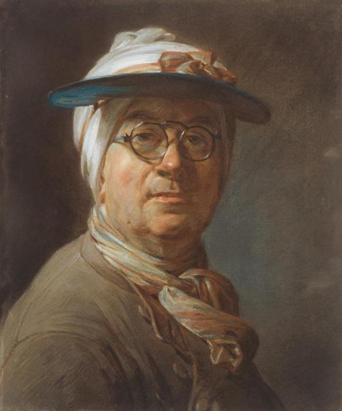 Self-portrait With A Visor by Jean-baptiste-simeon Chardin