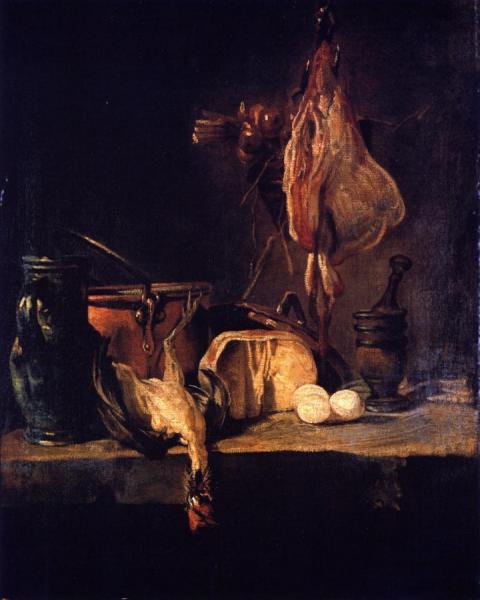 Still Life With Ray And Basket Of Onions by Jean-baptiste-simeon Chardin