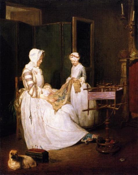 The Diligent Mother by Jean-baptiste-simeon Chardin