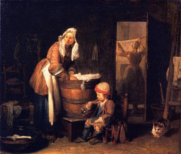 The Washerwoman by Jean-baptiste-simeon Chardin