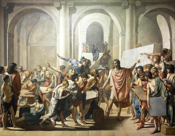 School Of Apelles by Jean Broc Oil Painting Reproductions