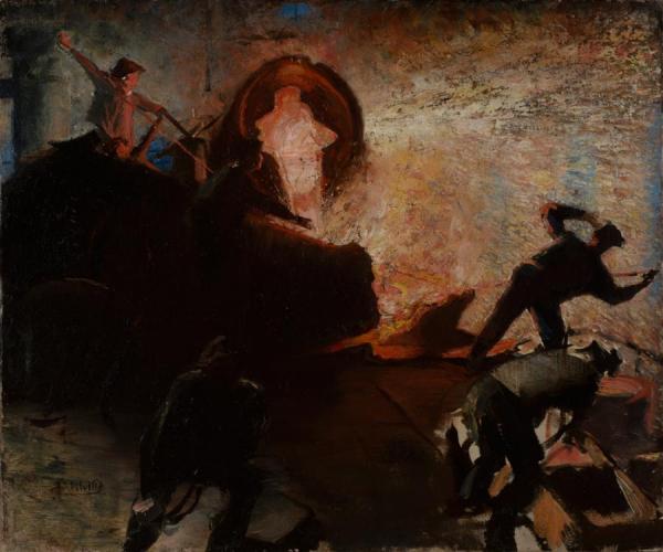 La Coulee D'acier(1886) by Jean Delville