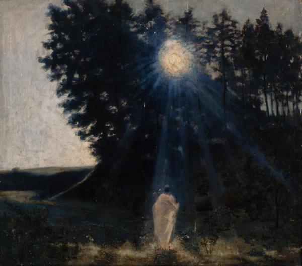 Jean Delville Paysage Au Clair De Lune(1887-1890)