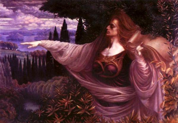 Jean Delville The Oracle At Dordonna