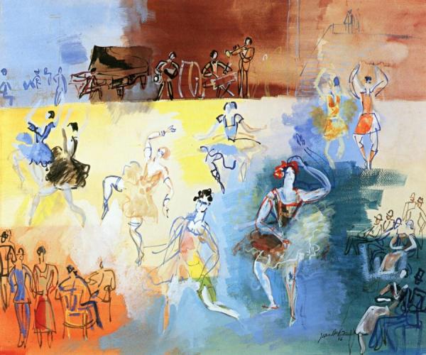 At The Music Hall by Jean Dufy