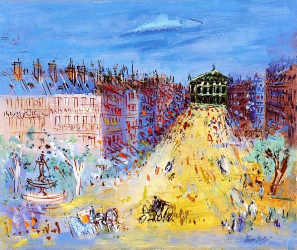 Avenue De L'opera by Jean Dufy Oil Painting Reproductions