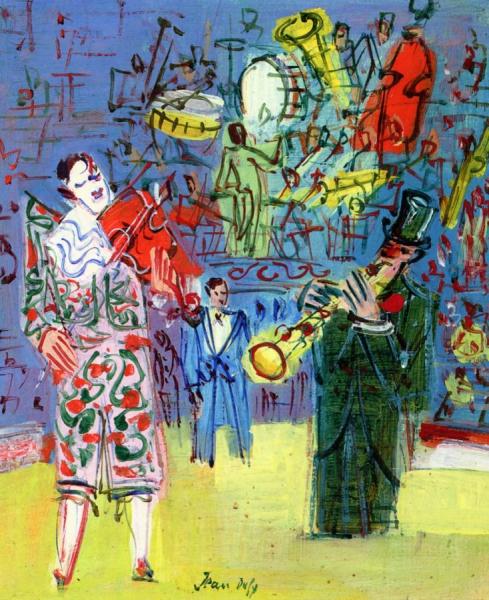 Clown Musicians by Jean Dufy Oil Painting Reproductions