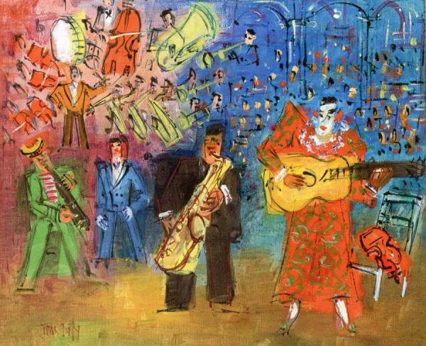 Clown Musicians by Jean Dufy