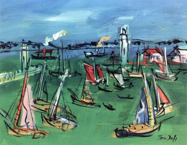 Entrance To The Port Of Honfleur by Jean Dufy