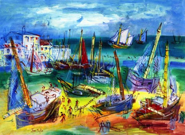Fishing Port by Jean Dufy