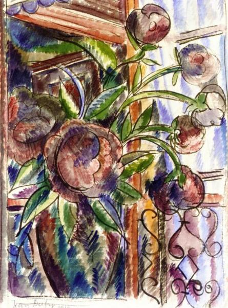 Flowers On A Balcony by Jean Dufy
