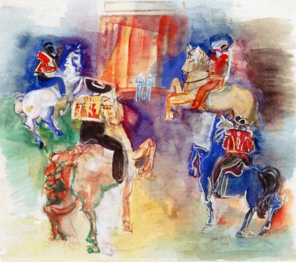 High Riding School by Jean Dufy