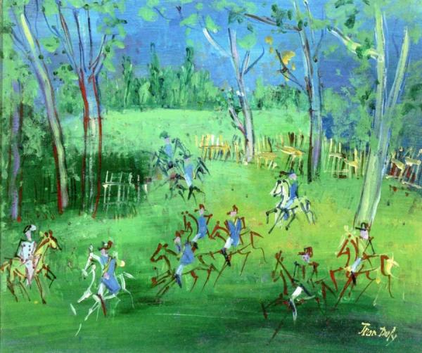 Horsemen Racing by Jean Dufy