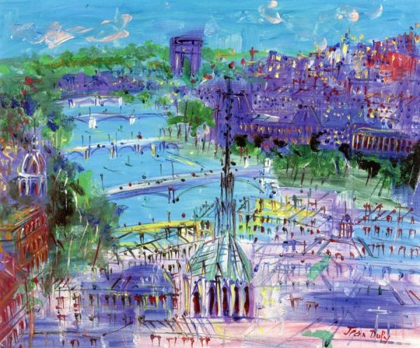 La Sainte-chapelle by Jean Dufy Oil Painting Reproductions