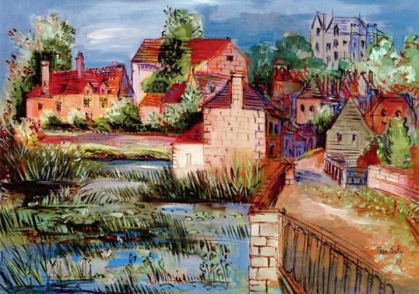 Landscape, Preuilly-sur-claise by Jean Dufy