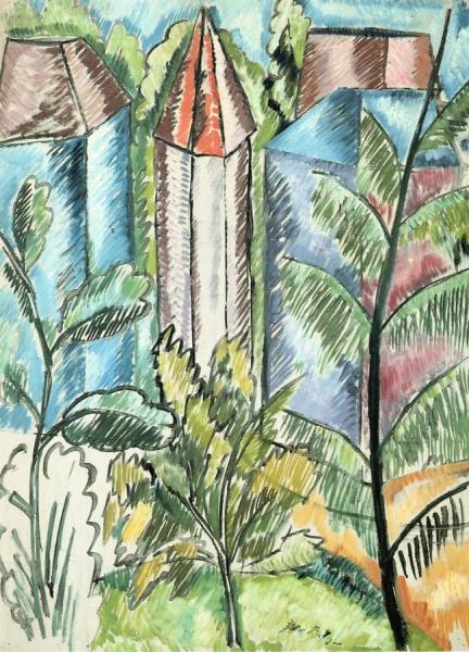 Landscape, The Village by Jean Dufy