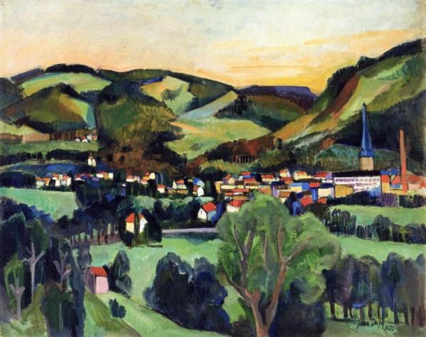 Le Val-d'ajol (vosges) by Jean Dufy