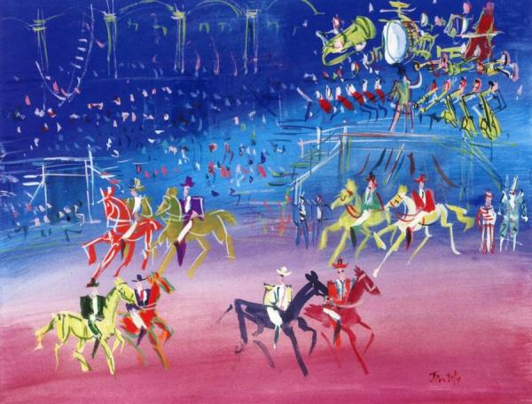 Mexican High Riding School by Jean Dufy