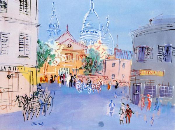 Montmartre, Le Sacre-coeur by Jean Dufy