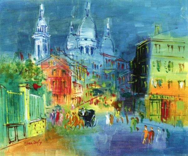 Montmartre, Rue Norvins by Jean Dufy