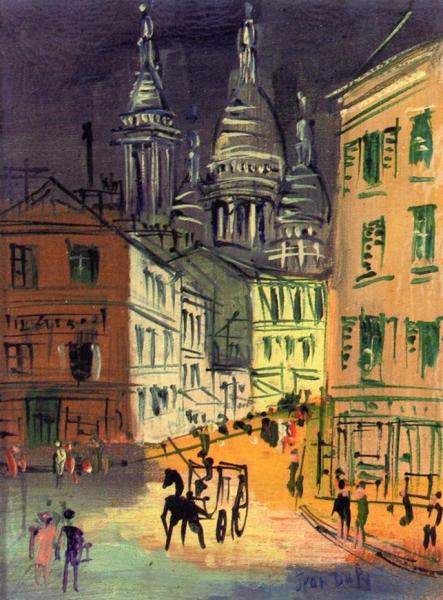 Montmartre, Rue Norvins by Jean Dufy