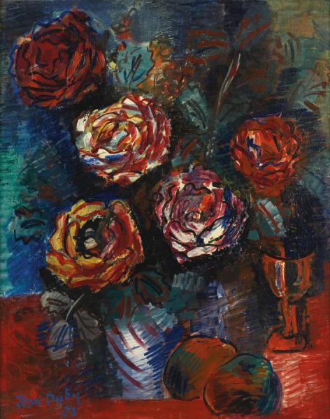 Nature Morte Au Bouquet De Roses by Jean Dufy