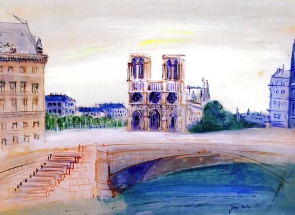 Notre-dame De Paris by Jean Dufy