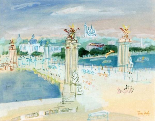 Paris, Le Pont Alexandre Iii by Jean Dufy