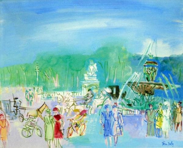 Paris, Place De La Concorde by Jean Dufy