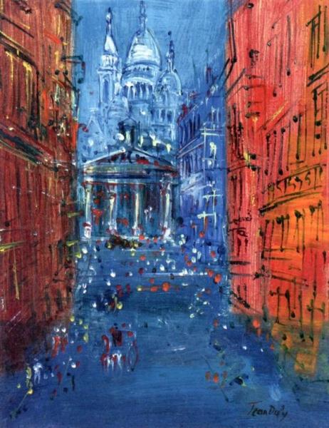 Paris, Rue Laffitte by Jean Dufy