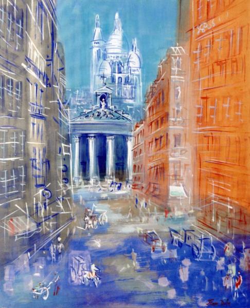 Paris, Rue Laffitte by Jean Dufy