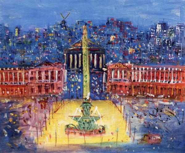 Place De La Concorde by Jean Dufy