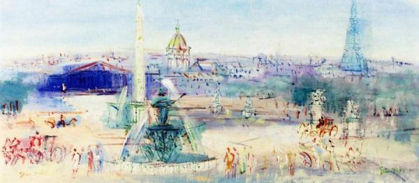 Place De La Concorde by Jean Dufy