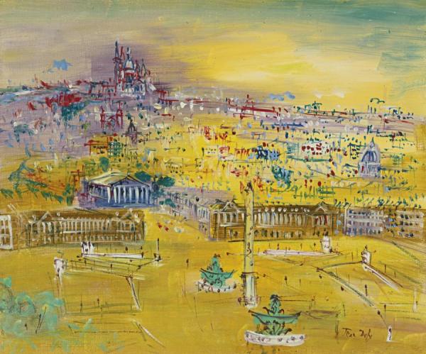 Place De La Concorde by Jean Dufy
