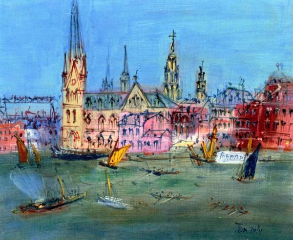 Port Scene by Jean Dufy