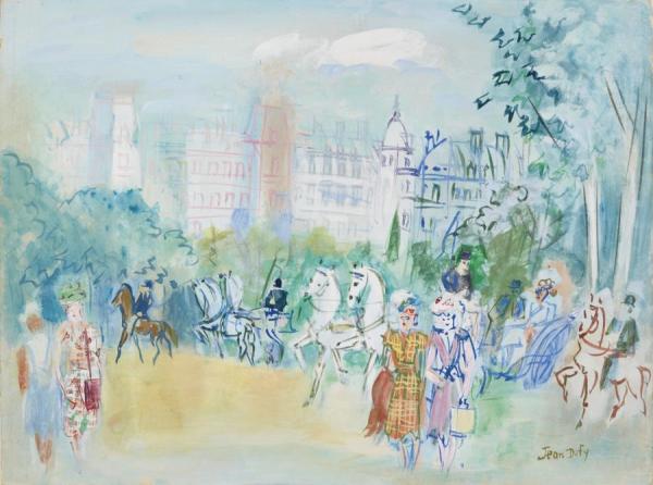 Promenade Au Bois De Boulogne by Jean Dufy Oil Painting Reproductions
