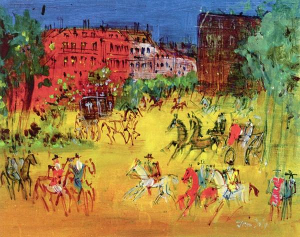 Riders In The Wood by Jean Dufy