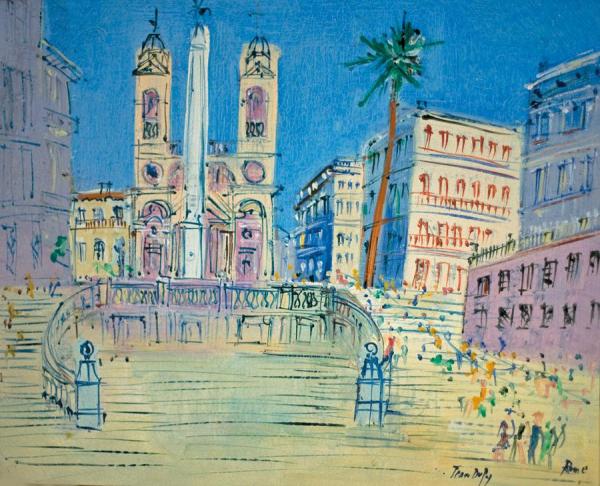 Spanish Steps, Rome, Ca. 1950-1955 by Jean Dufy Oil Painting Reproductions