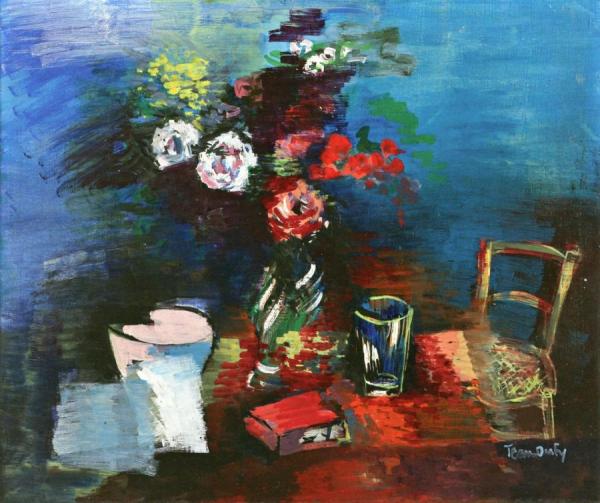 Still Life With A Box Of Matches by Jean Dufy