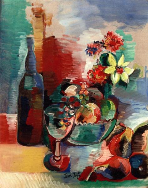 Still Life With Bottle by Jean Dufy