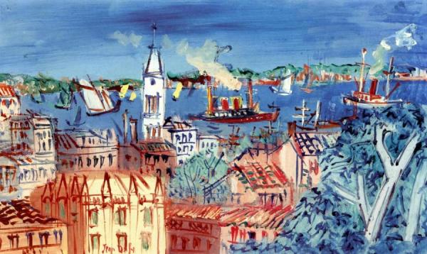 The Animated Harbor by Jean Dufy