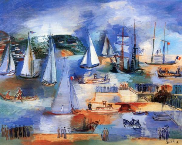 The Bay, Villefranche-sur-mer by Jean Dufy Oil Painting Reproductions