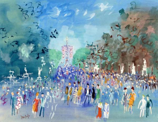 The Champs-elysees by Jean Dufy