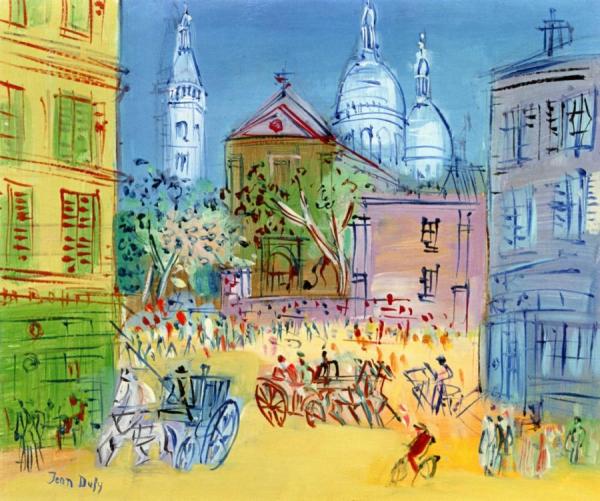 The Church Of Saint-pierre Of Montmartre And The Sacre-coeur by Jean Dufy