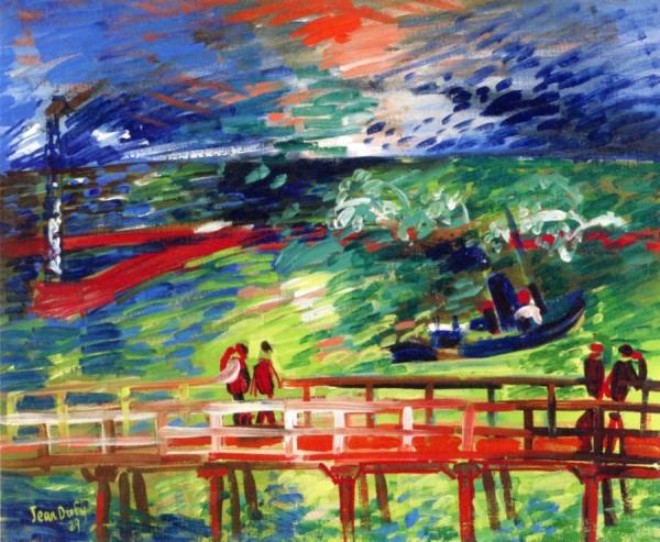 The Pier On The Quai De Southampton In Le Havre by Jean Dufy