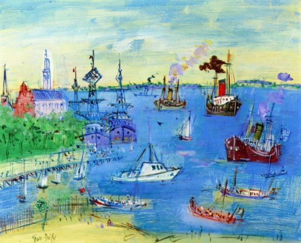 The Port Of Copenhagen by Jean Dufy