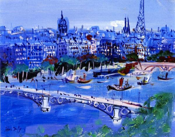 The Seine At The Pont Du Carrousel by Jean Dufy