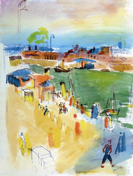 The Southampton Dock In Le Havre by Jean Dufy